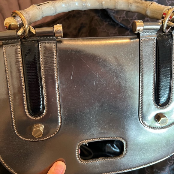 Gucci Dialux Pop Bamboo Handbag - Picture 11 of 12